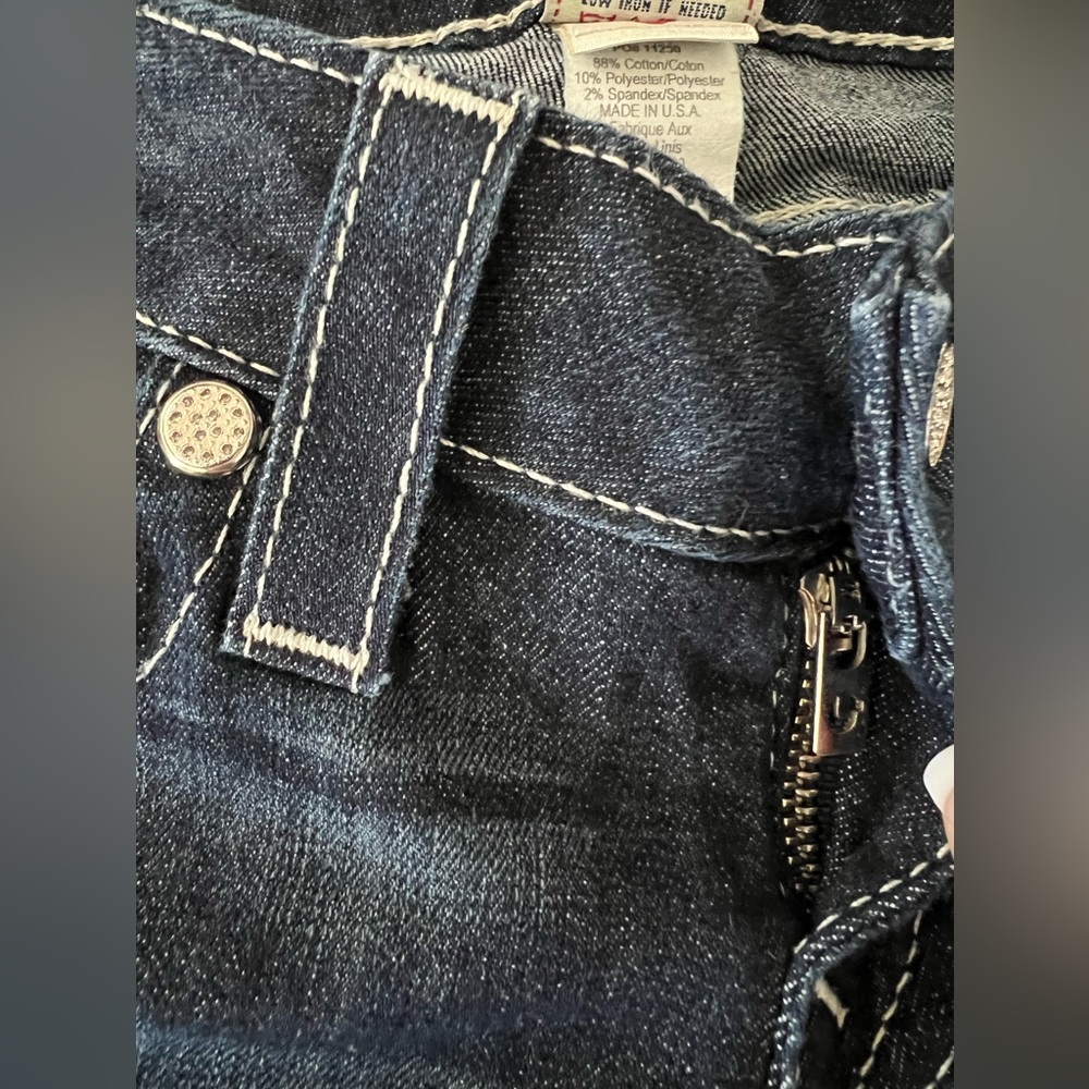 True Religion Billy Disco Crystal Button Bootcut Jeans – Size 25 - Picture 11 of 14